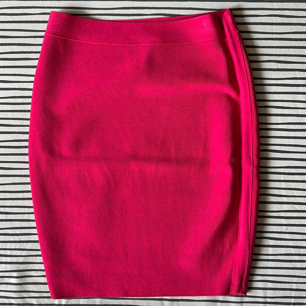Marciano bandage mini skirt in Hot pink